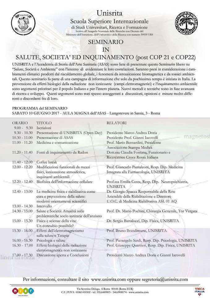 Salute, Società ed Inquinamento (post COP 21 e COP22)